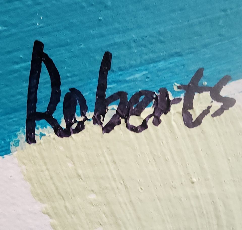 Roberts Large Modern Original Abstract Oil Painting 36"x 48" w/ Bold Impasto Brush Strokes. - 6