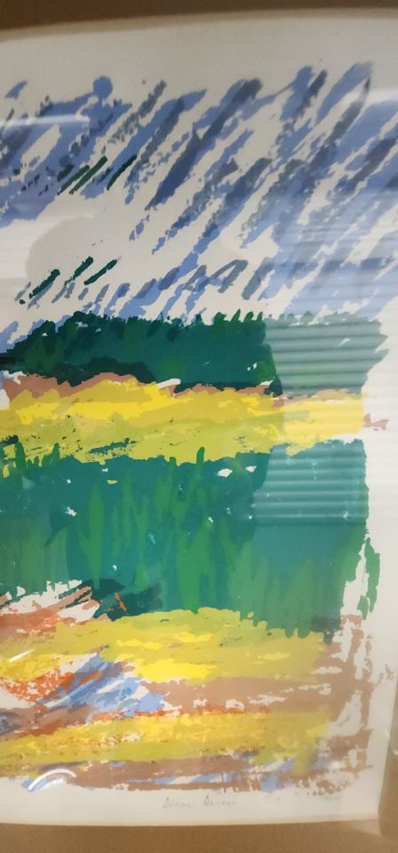 Diane Decosse Ltd Edition signed impressionist lithograph of coastal landscape. 24"x 18" Signed '84. - 2