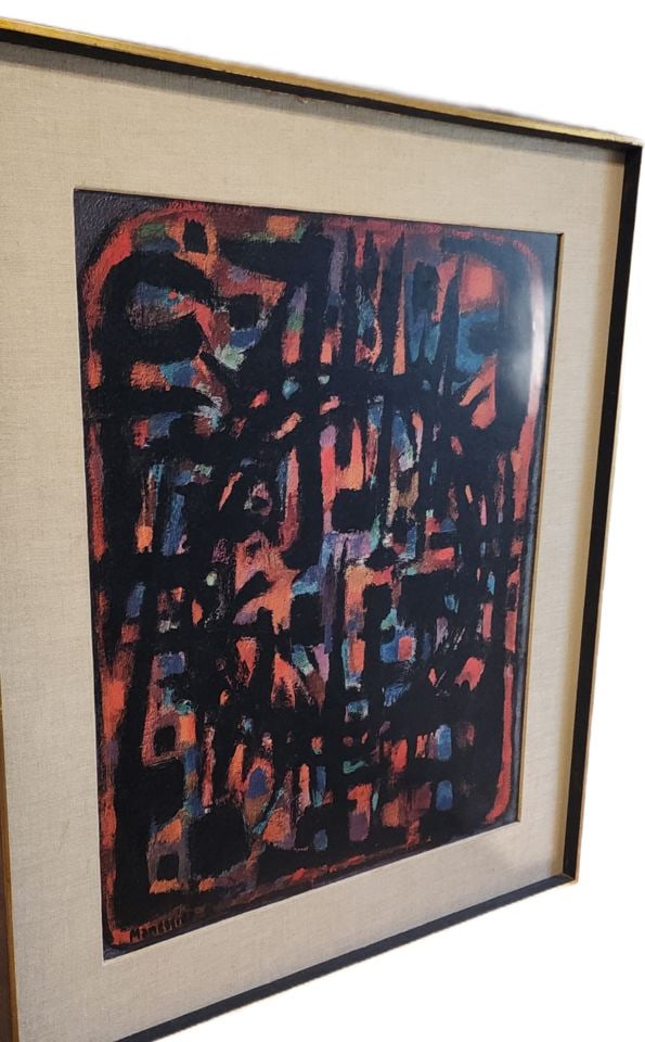 Vintage Print of 1951 Abstract Painting Crown of Thorns by Renown French Artist, Alfred Manessier. - 2