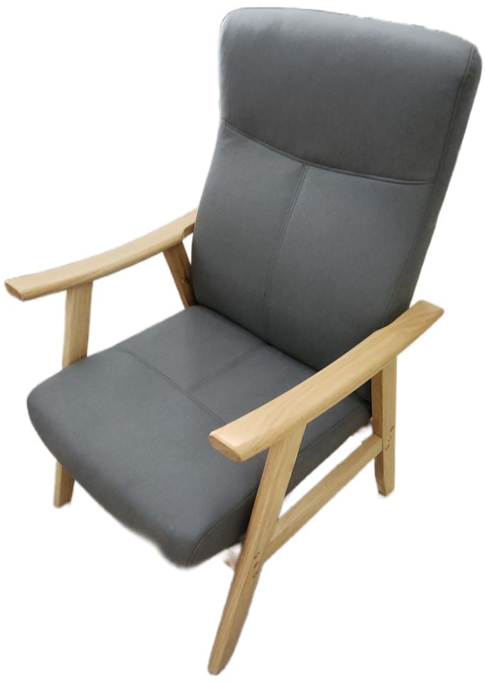 Elegant minimalist design Scandinavian modern upholstered armchair w/ adjustable back. (1 of 4)