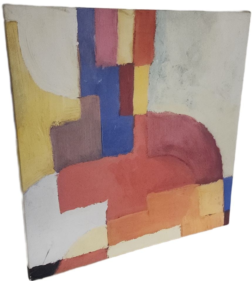 Vintage pair of bold abstract giclee canvas prints. Circa '99 Commissioned by IKEA in Great Britain. - 3