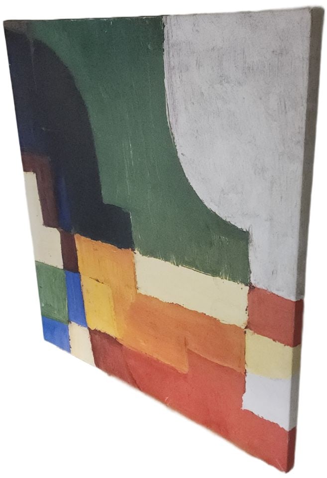 Vintage pair of bold abstract giclee canvas prints. Circa '99 Commissioned by IKEA in Great Britain. - 4
