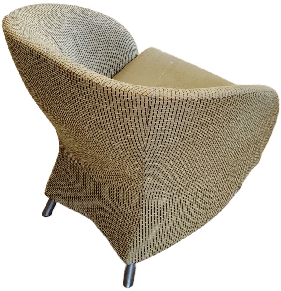 Luxury designer accent side chair by Keilhauer w/ great sculptural look.. - 6