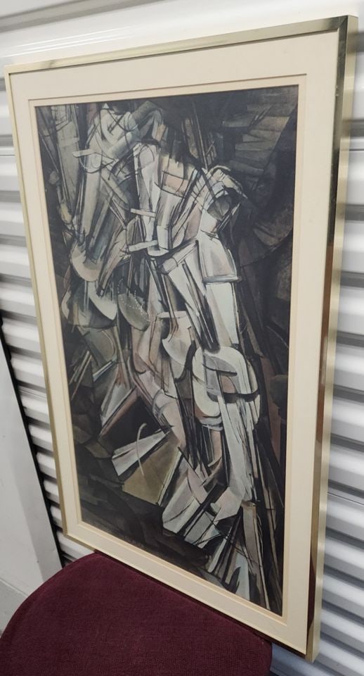 Vintage 24"x40" Lithographic Print of 1912 Descending a Staircase #2 by Marcel Duchamp - 3