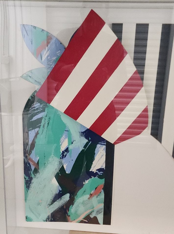 Park Gate by Jay Phillips 1983 Ltd Edition Wall Sculpture Silkscreen on Metal in 31x37x5 Lucite Box - 3
