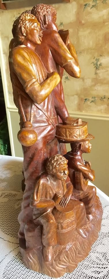 Wooden Hand Carving of Village Musicians- BANDA DE CHOTA- Ecuador - 7