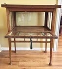 Antique Wood Liquor Tea Cabinet with Removable Top Tray- England - 4
