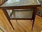 Antique Wood Liquor Tea Cabinet with Removable Top Tray- England - 6