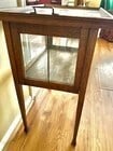 Antique Wood Liquor Tea Cabinet with Removable Top Tray- England - 7