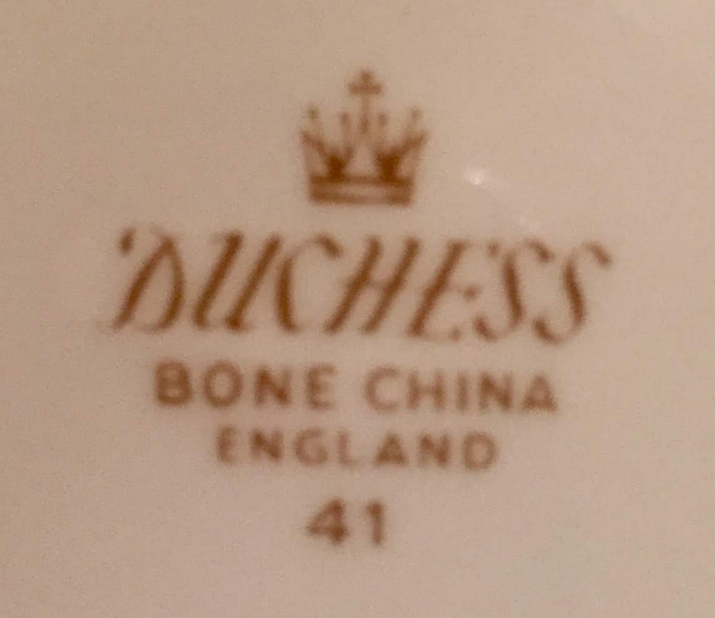 Duchess Bone China Dinnerware Set with Rose Pattern, Service for 12, England - 5