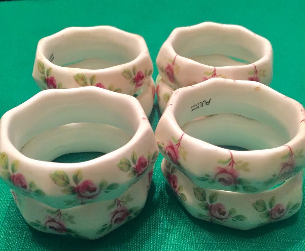Duchess Bone China Dinnerware Set with Rose Pattern, Service for 12, England - 6