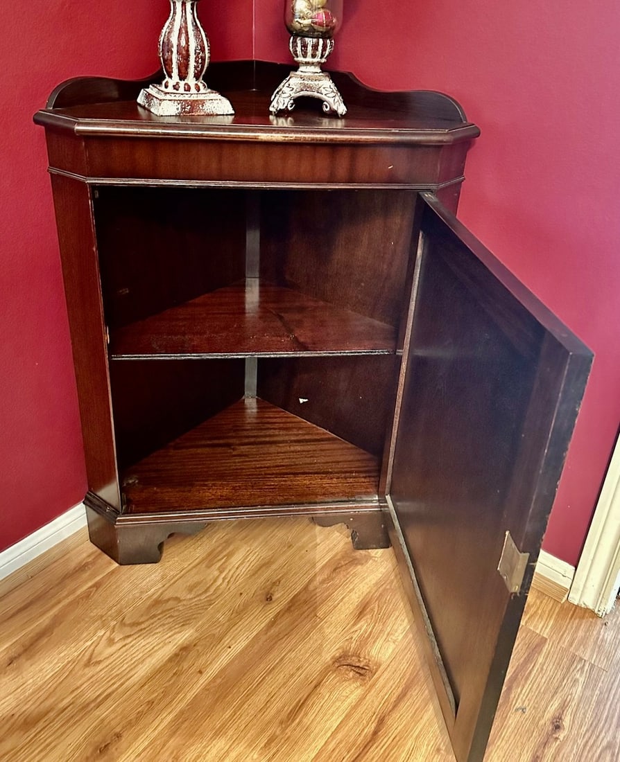 Vintage Mahogany Corner Cabinet - 2