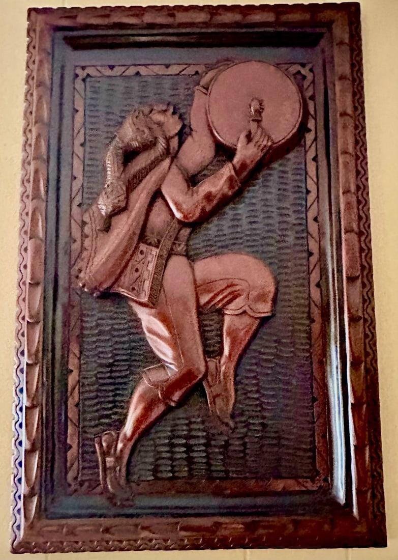 Set of Three Hand-Carved Bolivian Wood Wall Hangings - 3