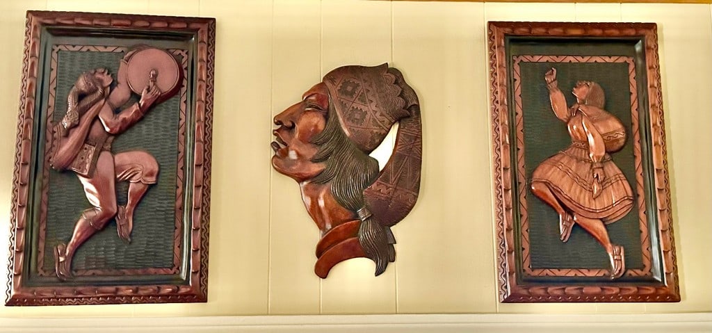 Set of Three Hand-Carved Bolivian Wood Wall Hangings - 5