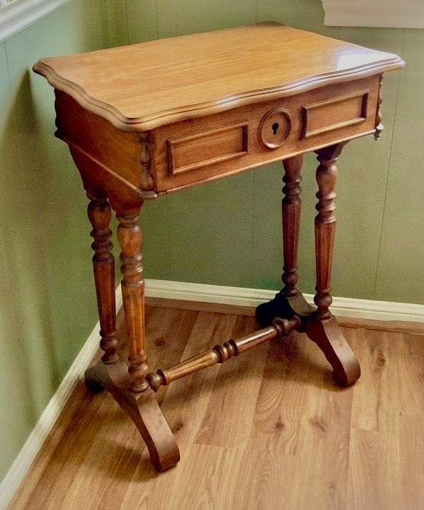 Antique Carved Oak Storage Table with Lift-Top and Drawer - 2
