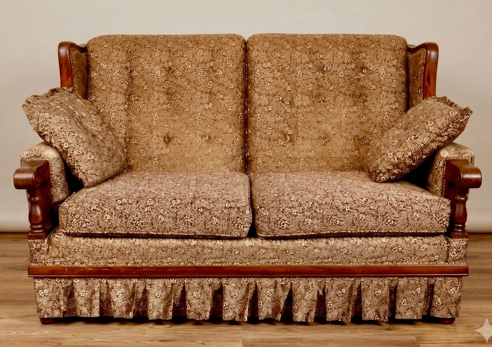 Vintage Style Floral Upholstered Two-Seater Sofa (1 of 1)