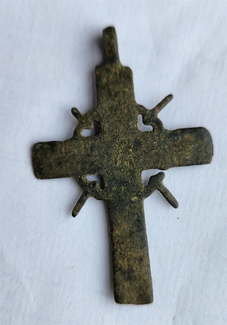 18th CENTURY RUSSIAN orthodox icon NECK CROSS - 2