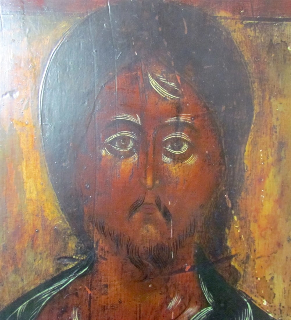 RUSSIAN ICON of JESUS antique - 5