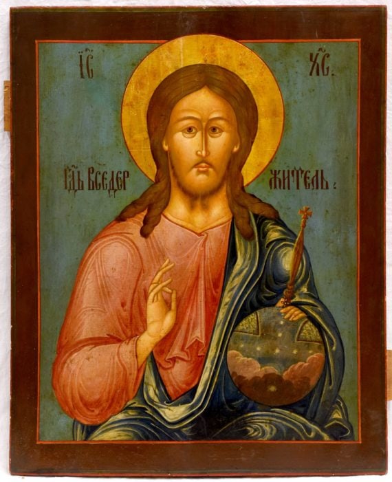 Christ the Almighty: Christ the Almighty. Monumental Russian wooden icon. Dimensions 56.5 x 71 cm Century 19 Reserve: $2,500 Shipping: Domestic: Flat-rate of 50 to anywhere within the contiguous U.S. Inter