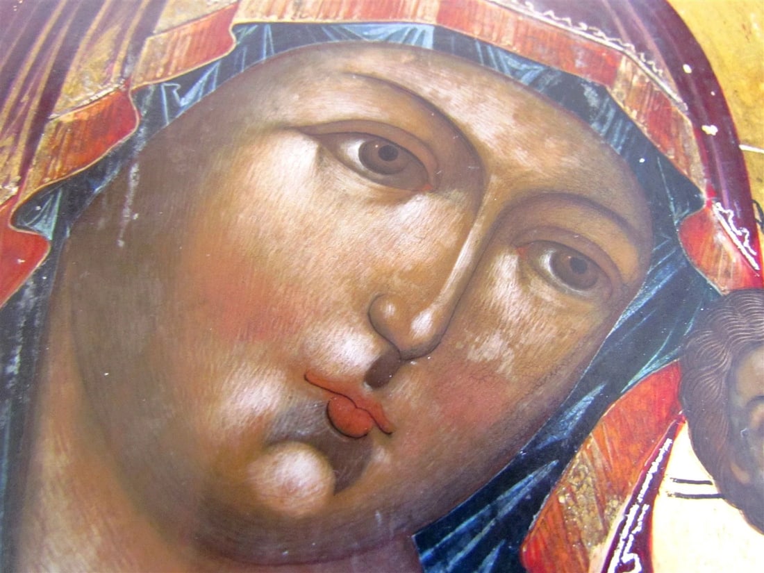 RUSSIAN ANTIQUE ICON of KAZAN VIRGIN SOTHEBY'S PROVENANCE HIGH QUALITY - 3