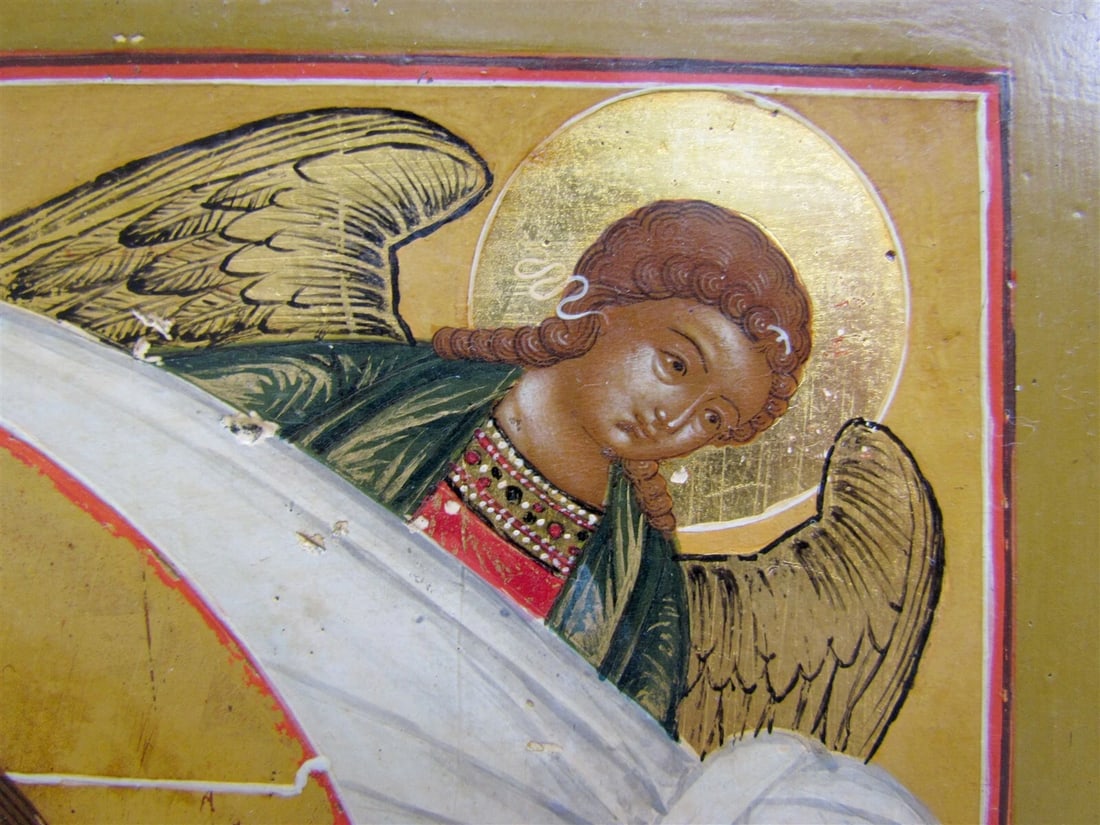 RUSSIAN ICON of VERNICLE antique 19th CENTURY - 4