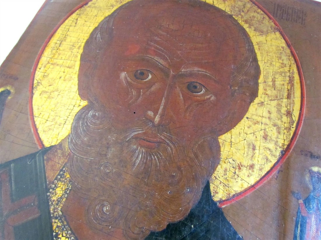 18th CENTURY RUSSIAN ICON of ST. NICHOLAS ANTIQUE MUSEUM QUALITY - 6