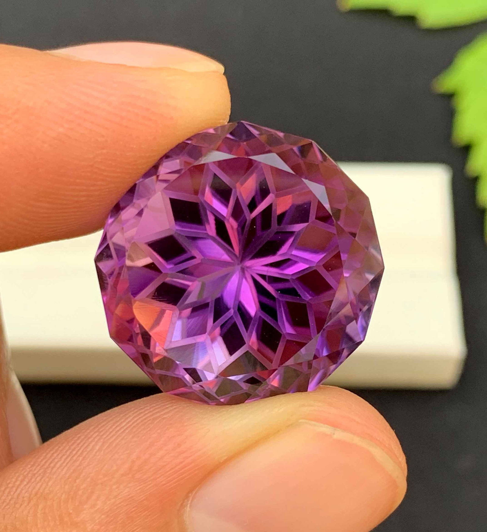 Flower Cut Amethyst Gemstone: 40.95 Carats, February Birthstone - 2
