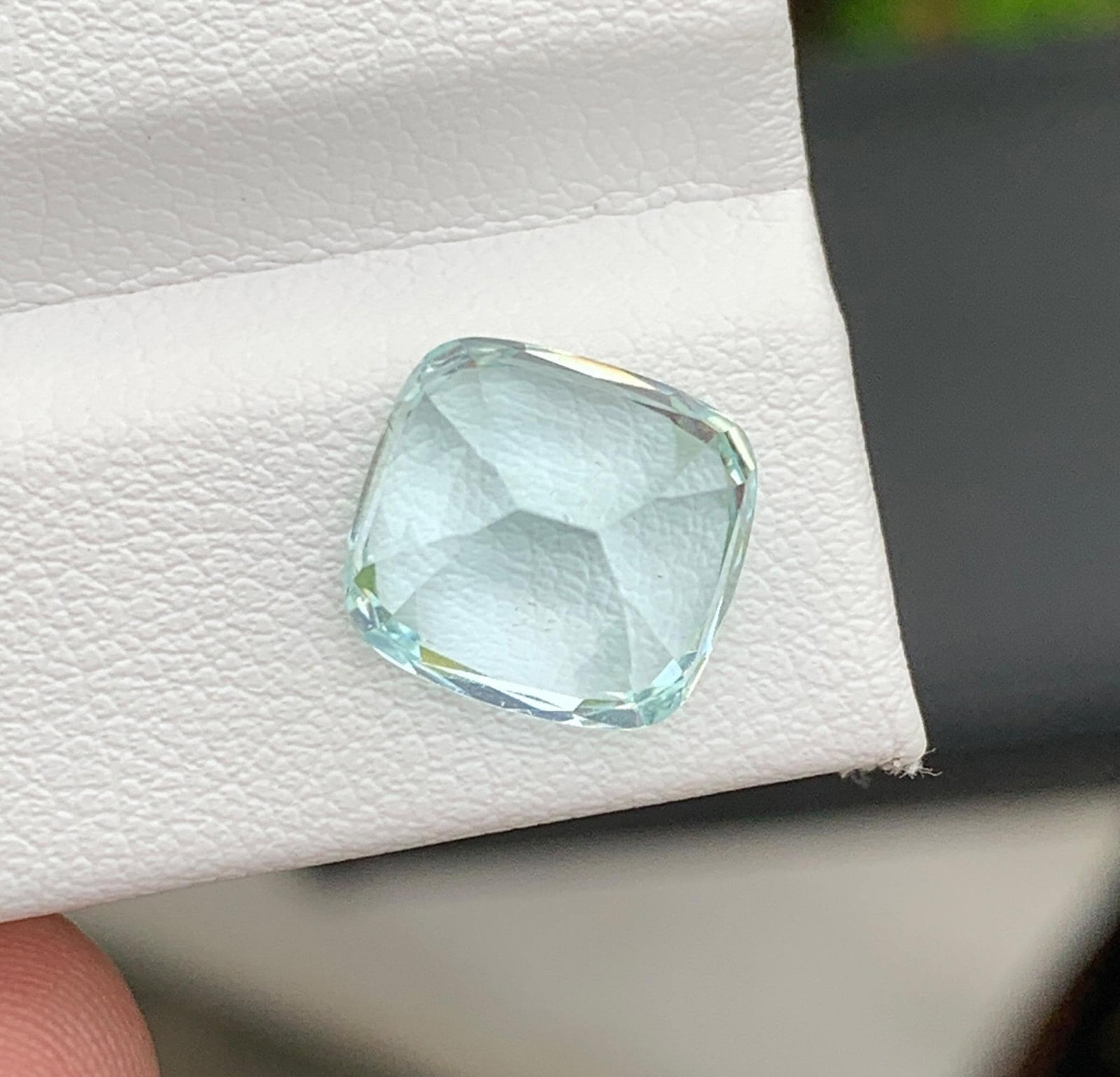 Natural Pakistan Aquamarine Gemstone 5.81 Carat Cushion Cut - Loose Sky Blue Aquamarine for Ring - 2