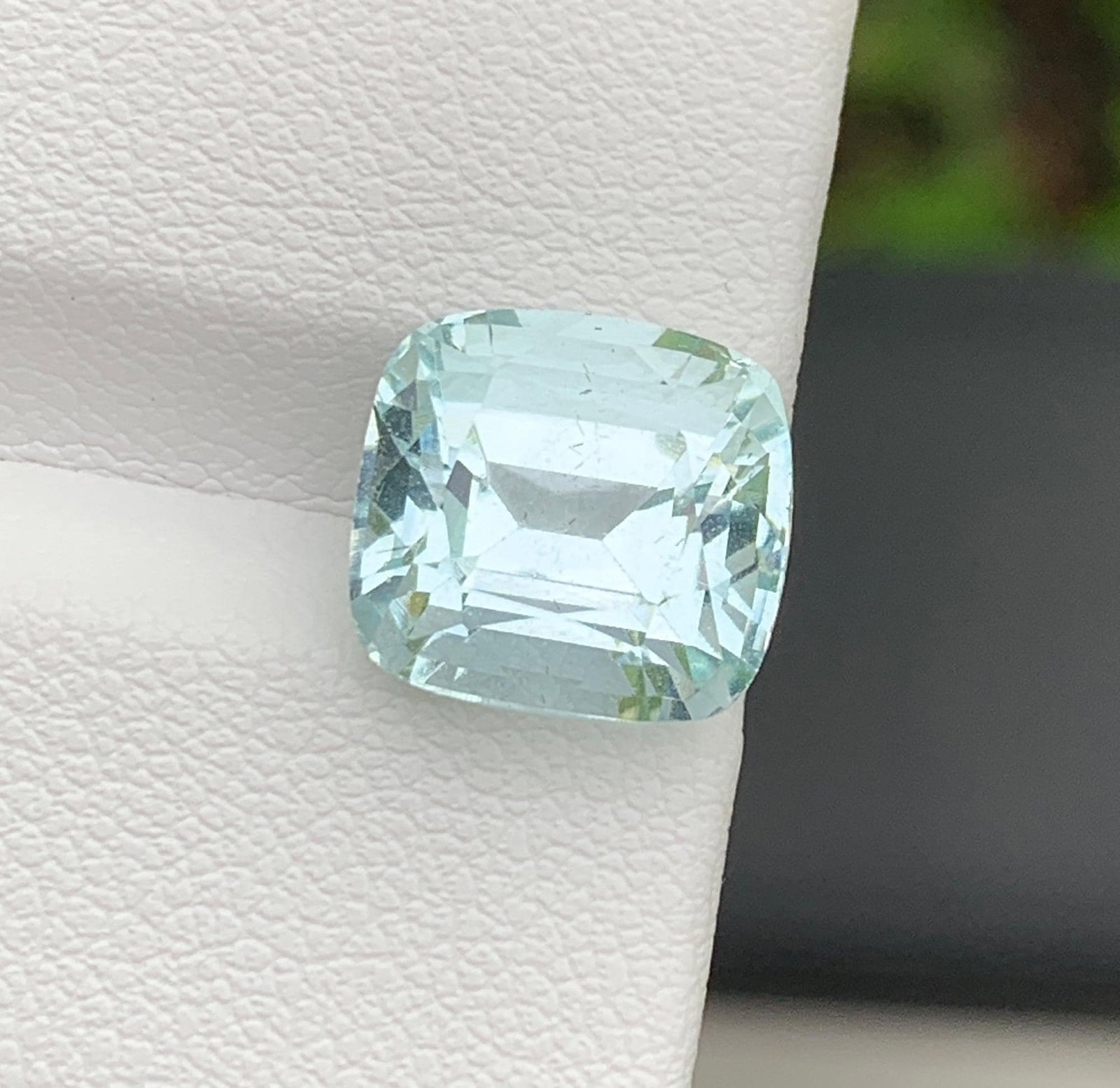 Natural Pakistan Aquamarine Gemstone 5.81 Carat Cushion Cut - Loose Sky Blue Aquamarine for Ring - 5