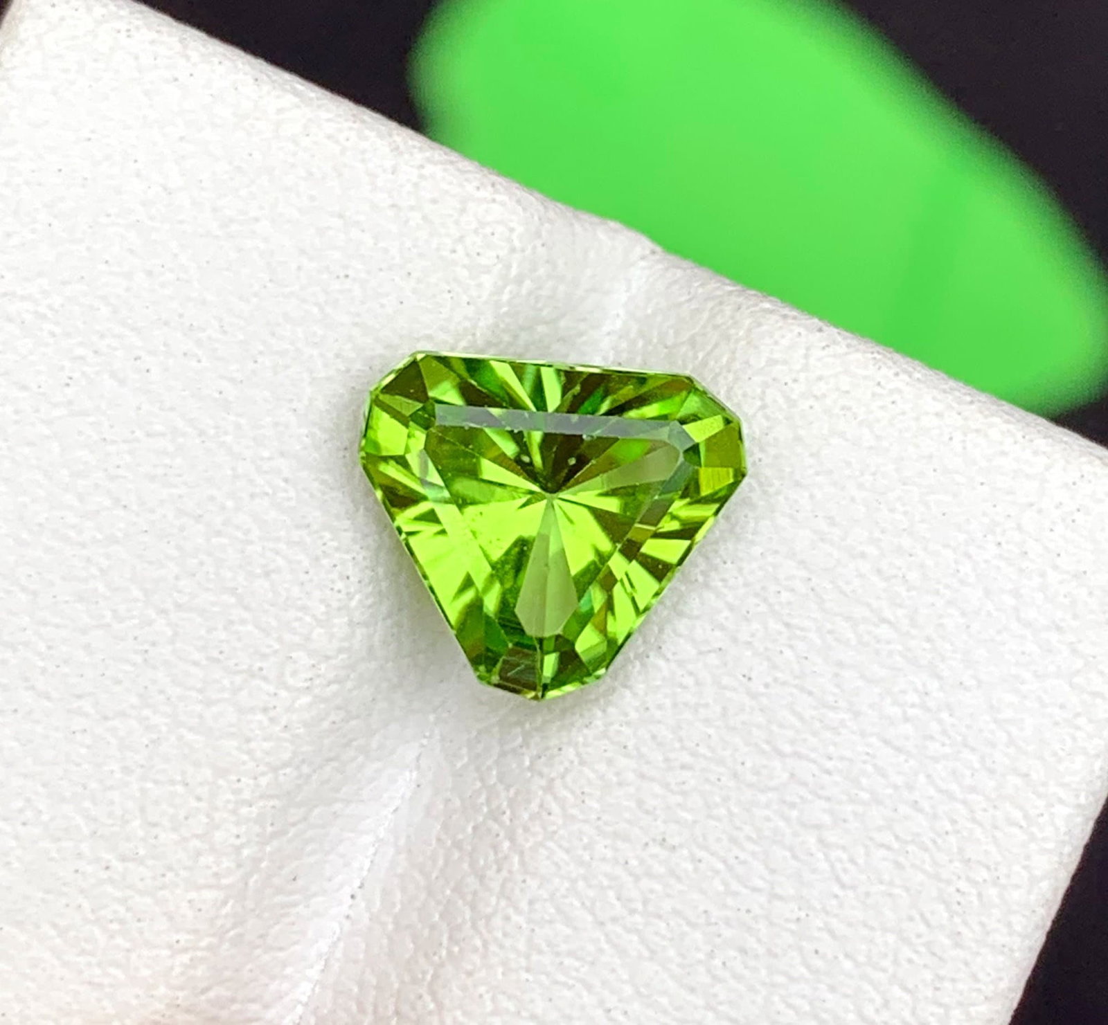 Natural Peridot Gemstone: 2.38 Carat Fancy Cut, August Birthstone - 2