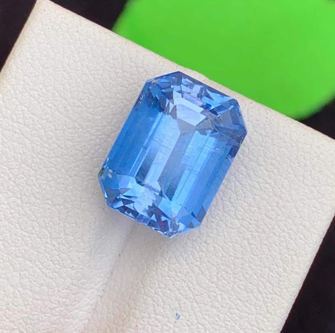 Natural Aquamarine Gemstone, Emerald Cut Santa Maria Color Aquamarine Beryl, March Birthstone - 4