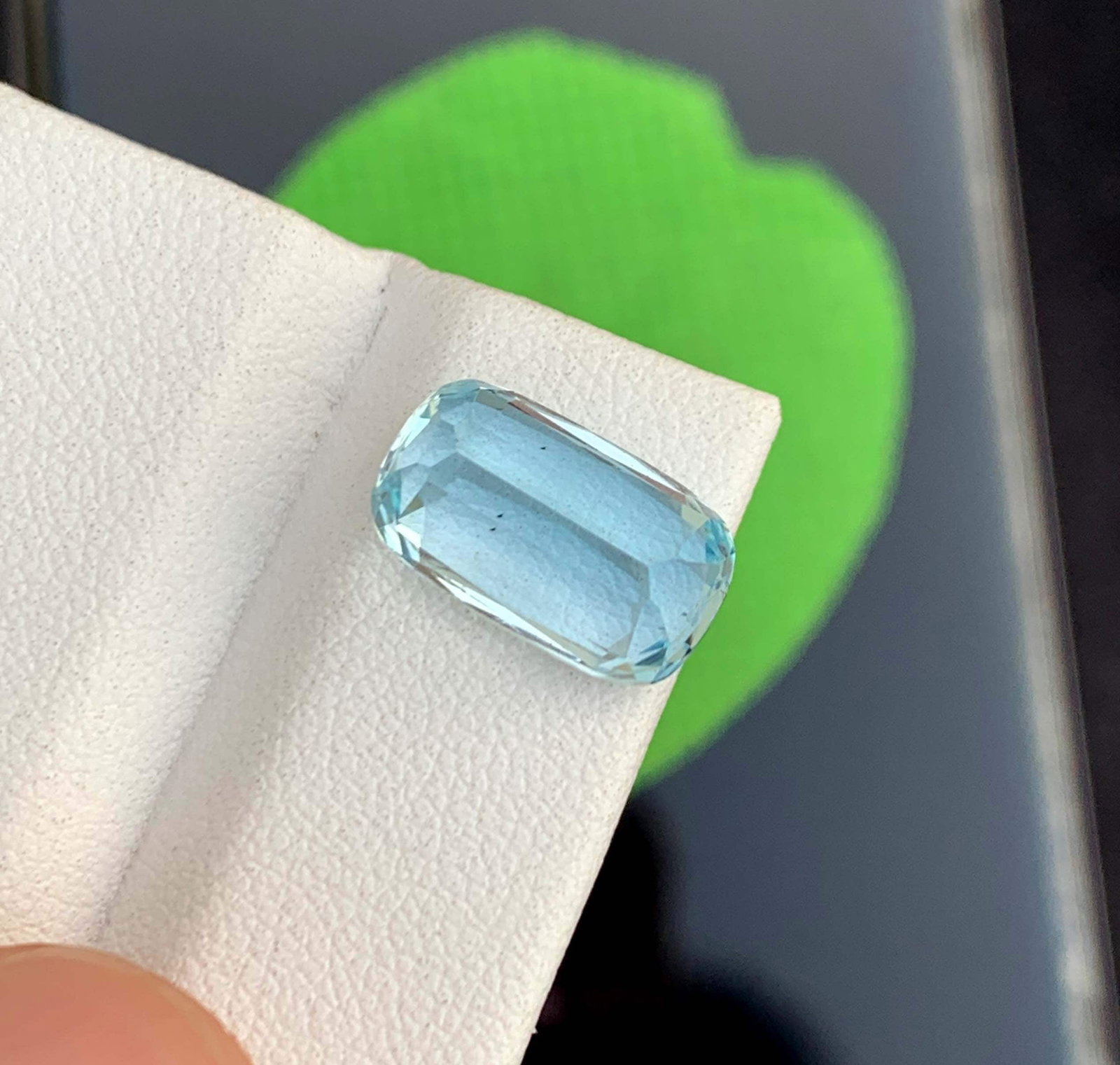 Natural Aquamarine Gemstone: 4.80 Carat Cushion Cut, Pakistan - 3