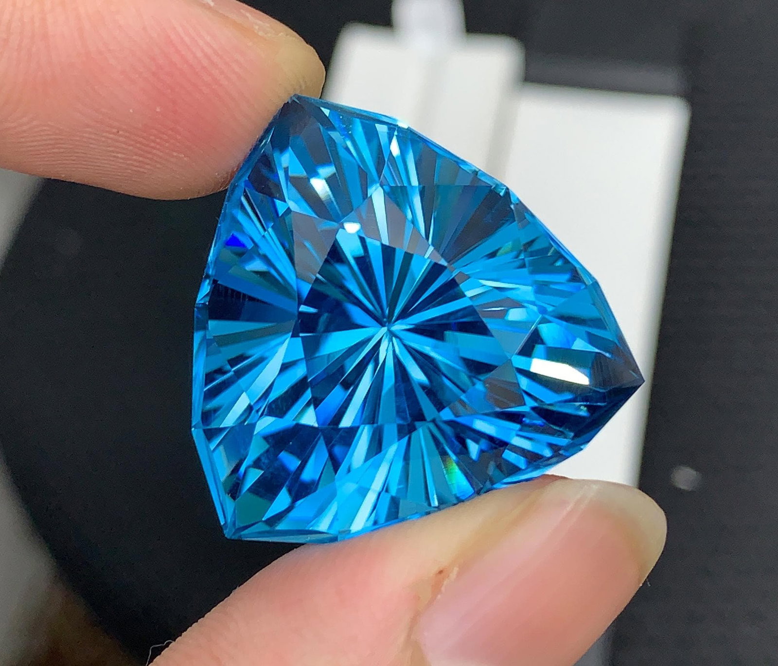 Certified Natural London Blue Topaz Gemstone, 79.70 Ct Brazil Collector Stone (1 of 7)