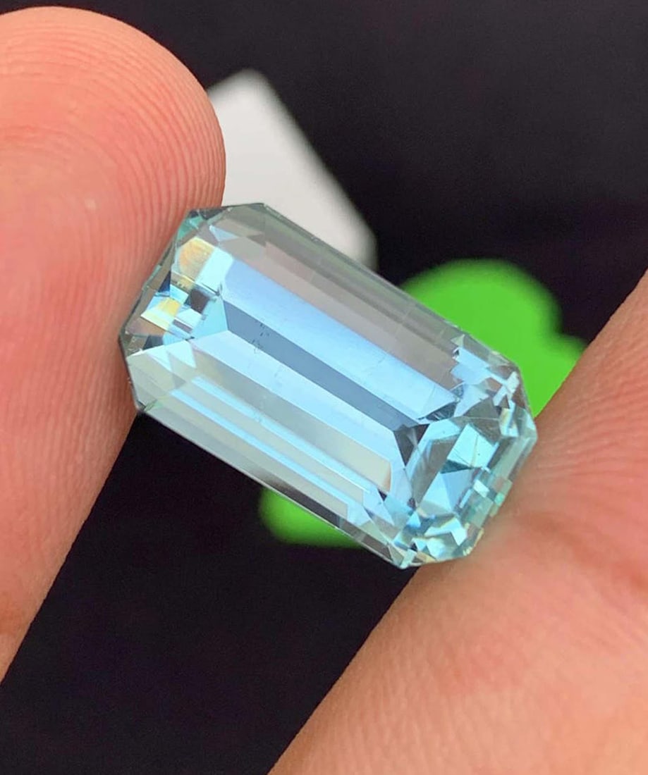Emerald Cut Aquamarine Gemstone: 14.54 Carats, March Birthstone - 5