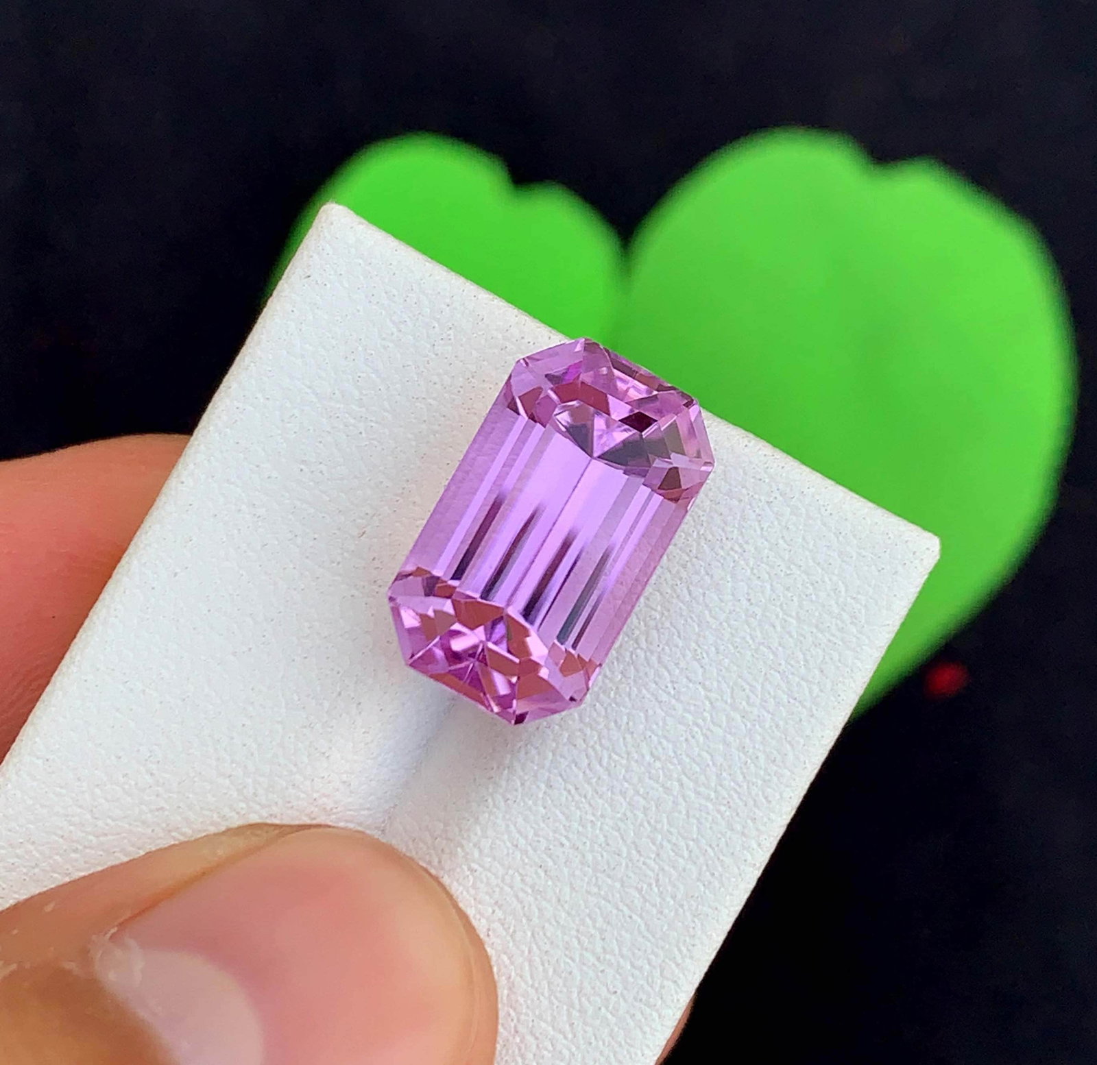 Natural Pink Kunzite Gemstone: Faceted Emerald Cut, 14.90 Carat - 5