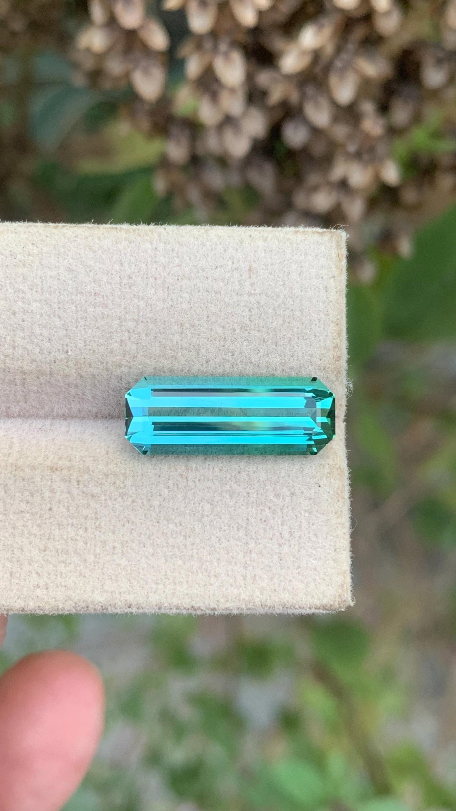 4.95 Carat Bi-Color Tourmaline Gemstone: Emerald Cut Blue Green Jewel - 6