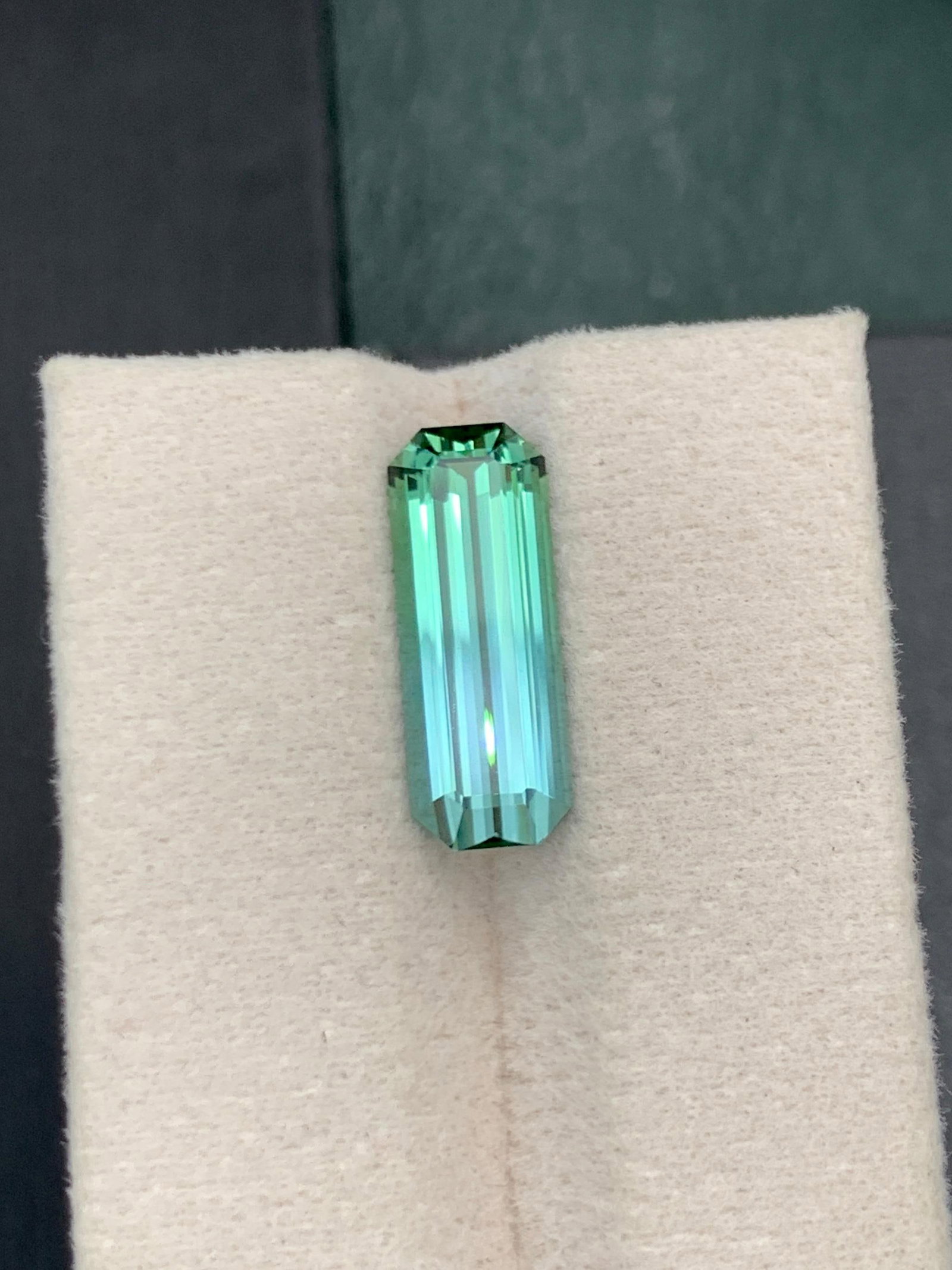 4.95 Carat Bi-Color Tourmaline Gemstone: Emerald Cut Blue Green Jewel - 7