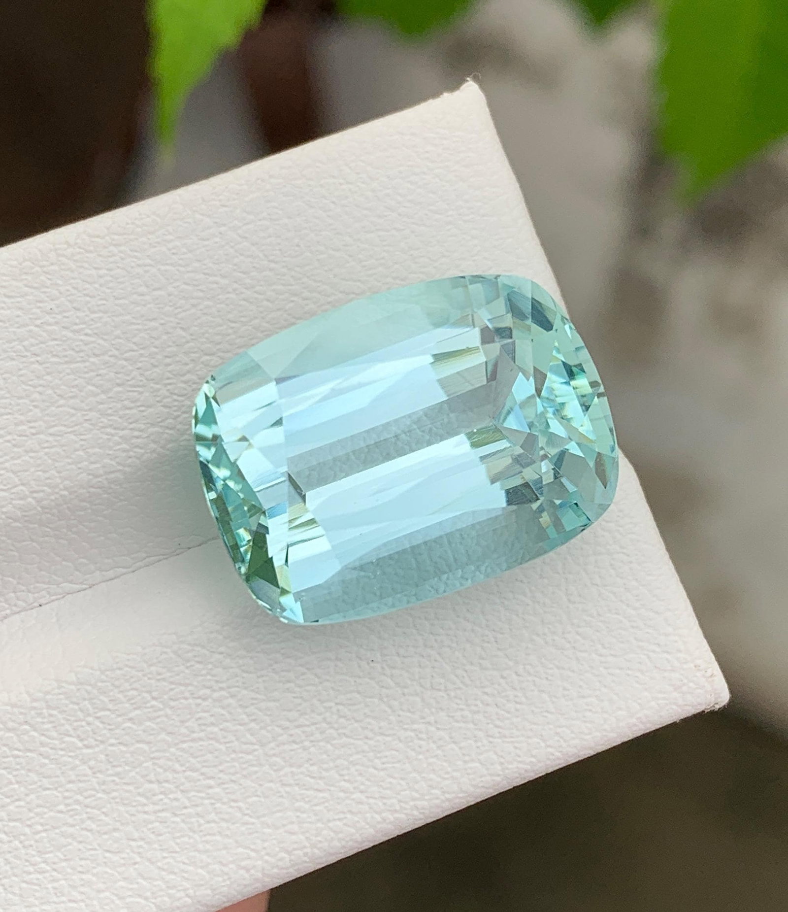 Natural Pakistan Aquamarine Gemstone 20.00 Carat Cushion Cut - Loose Sky Blue Aquamarine for Ring - 5