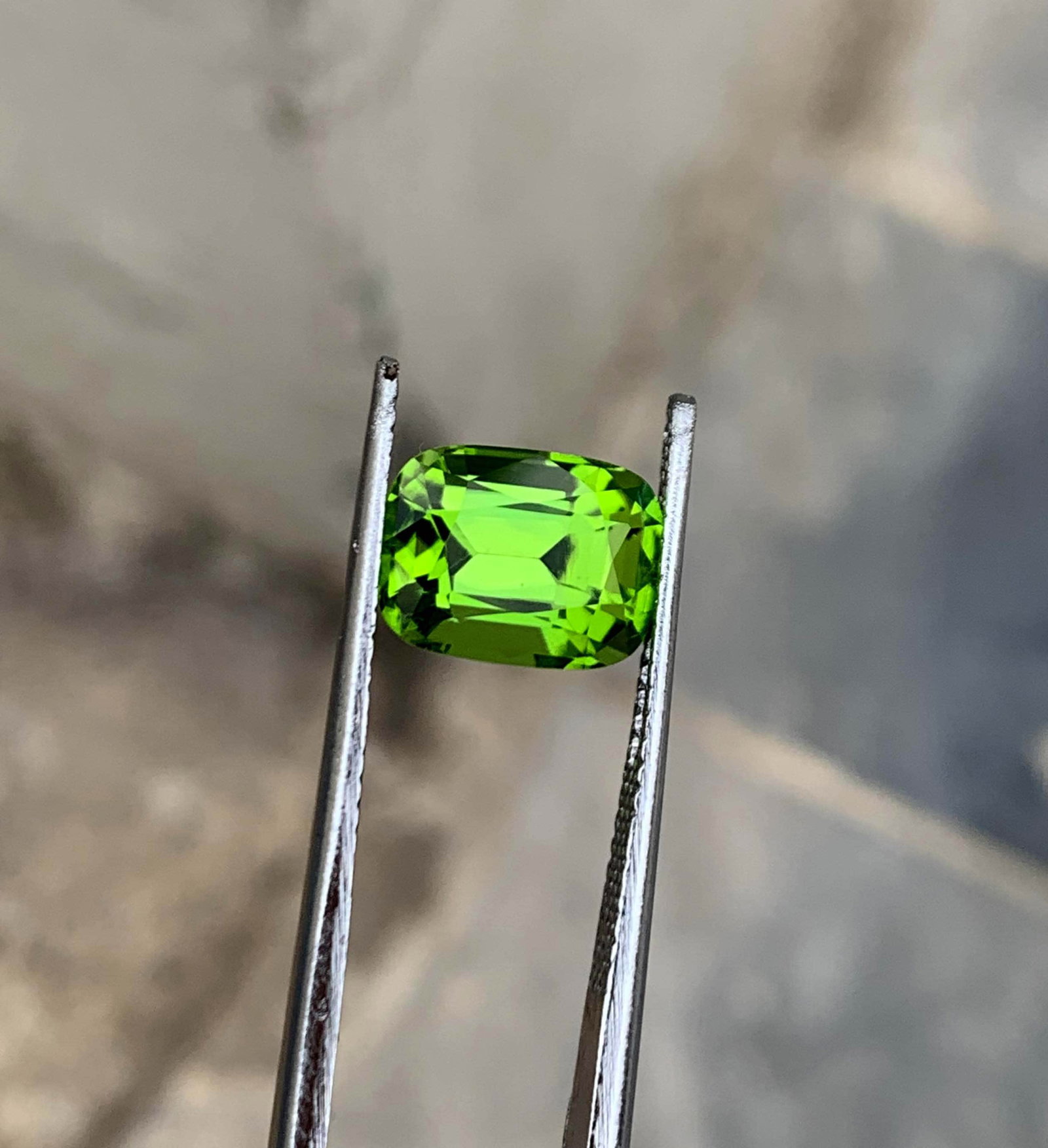 Natural Green Peridot Gemstone: Cushion Cut, August Birthstone, Pakistan Origin - 4