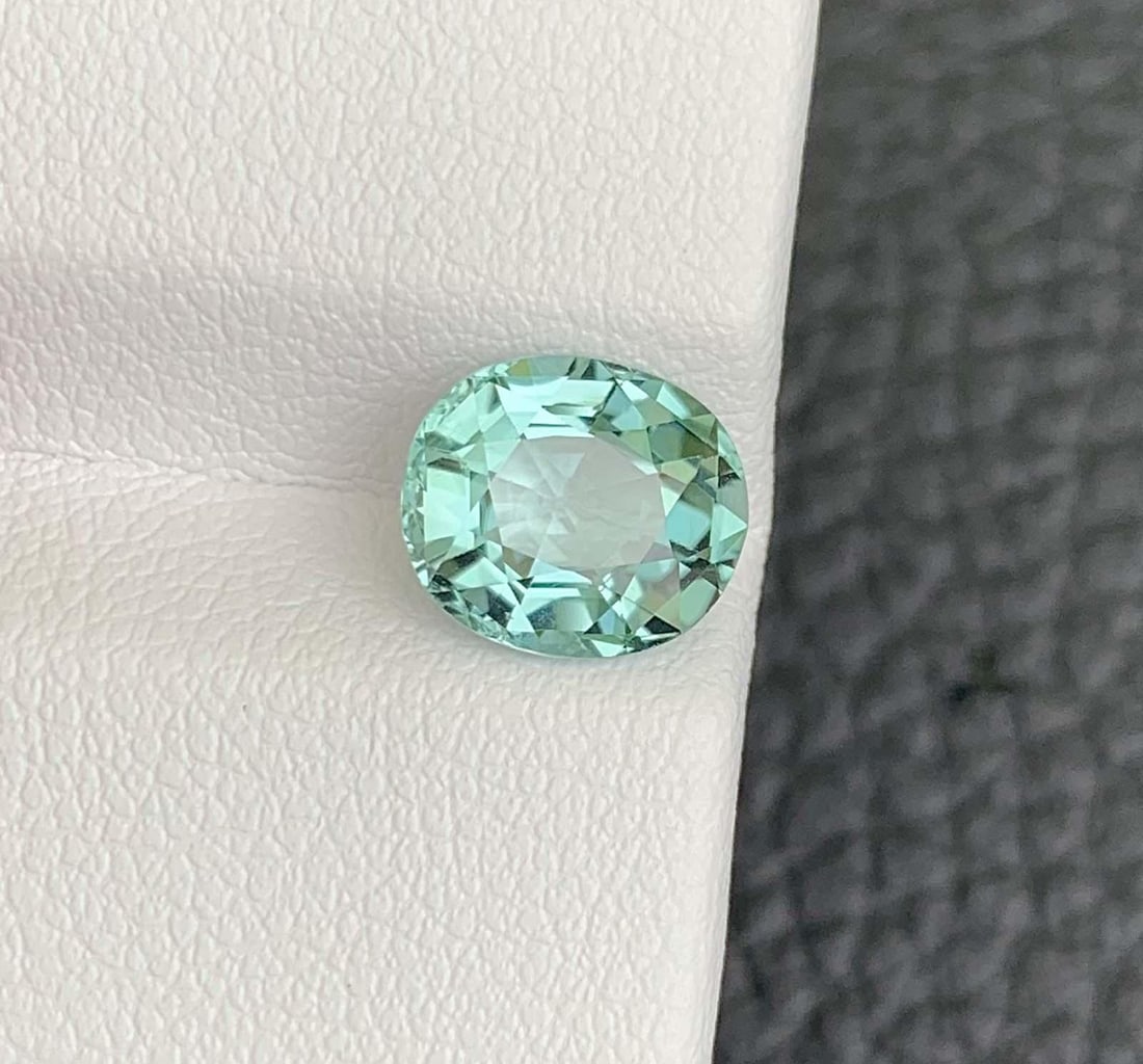 Vista Blue Color Tourmaline Gemstone: Natural October Birthstone, Africa (2.08 CT) - 3