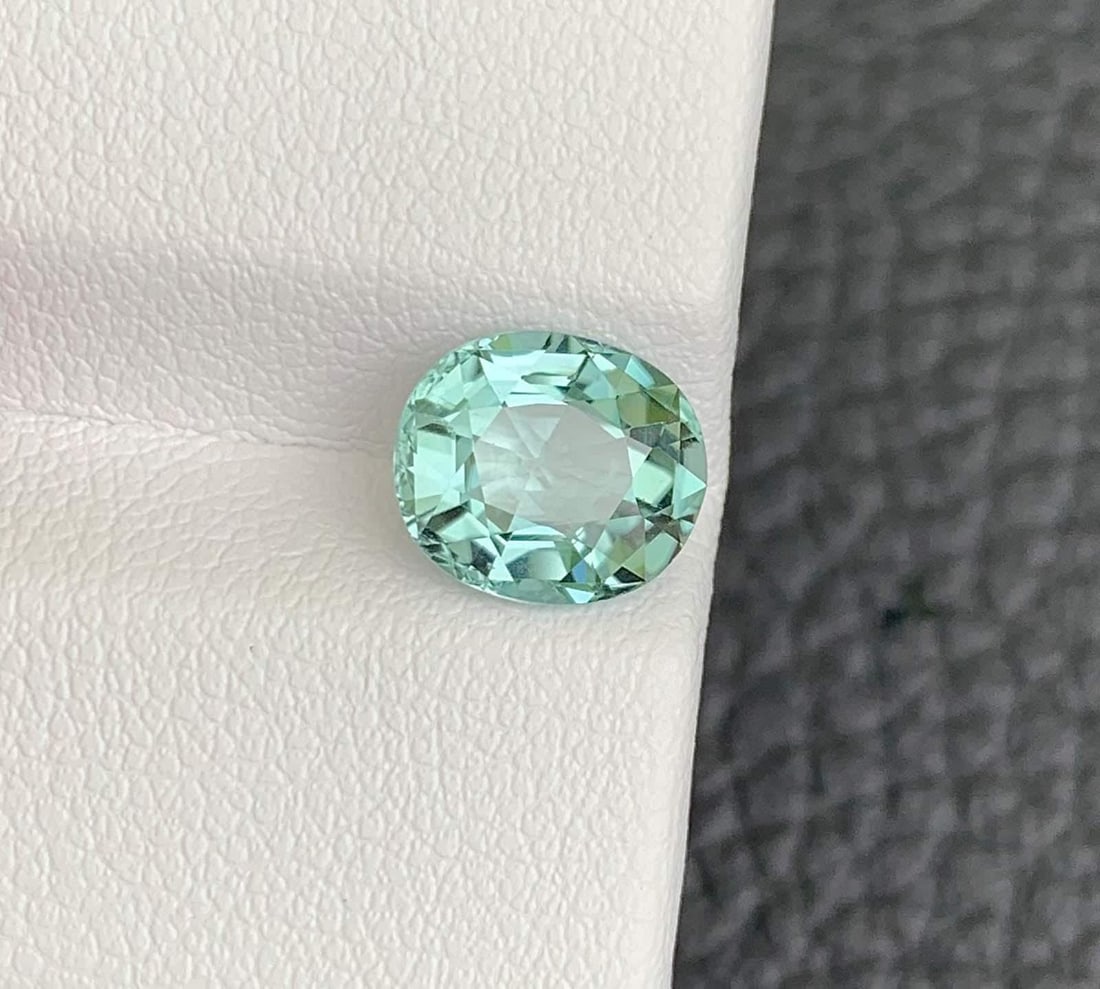 Vista Blue Color Tourmaline Gemstone: Natural October Birthstone, Africa (2.08 CT) - 4