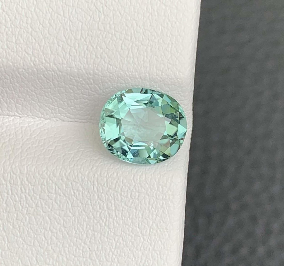 Vista Blue Color Tourmaline Gemstone: Natural October Birthstone, Africa (2.08 CT) - 5
