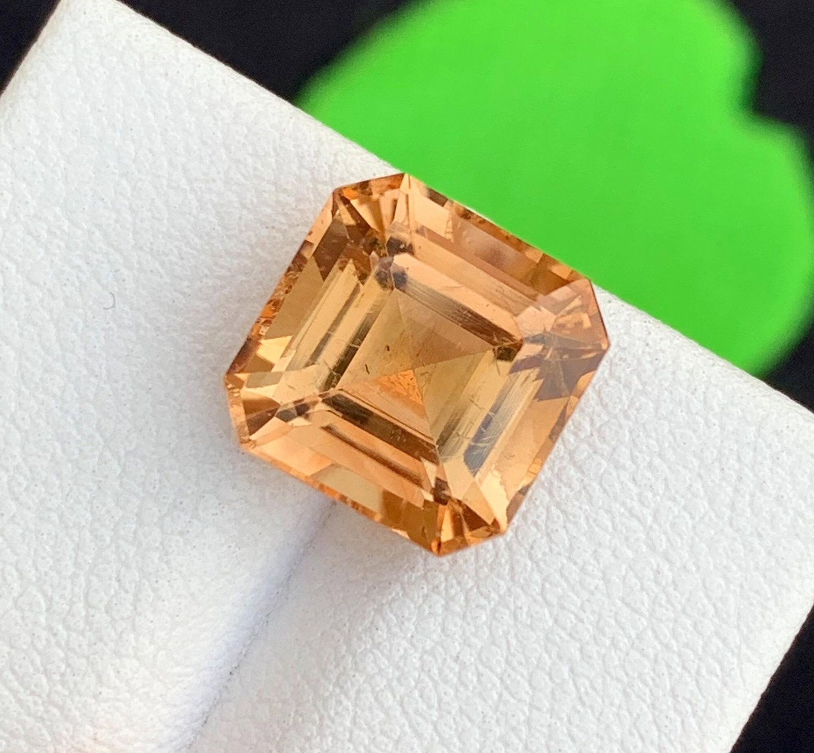 Natural Imperial Topaz Gemstone: Golden Asscher Cut, 7.20 Carats - 2