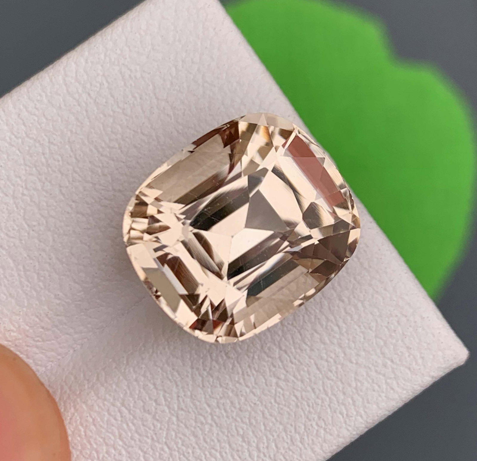 Natural Imperial Topaz Gemstone: 13.67 Carat Golden Yellow Cushion Cut - 5