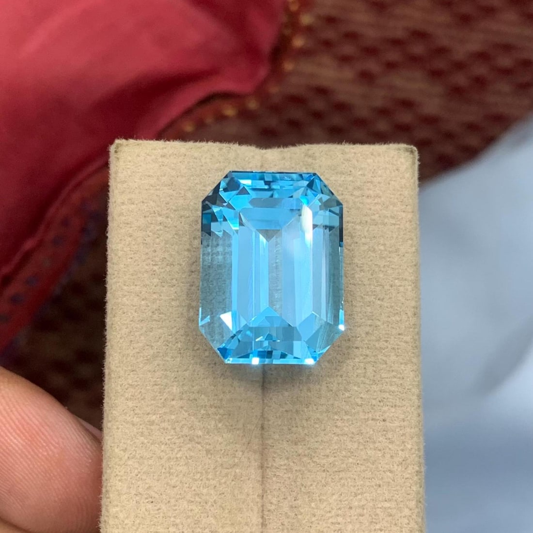 Emerald Cut Swiss Blue Topaz Gemstone: 29.78 Carat November Birthstone - 2