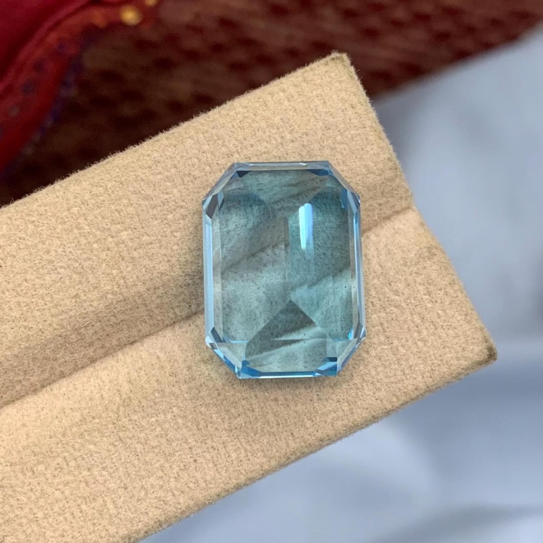 Emerald Cut Swiss Blue Topaz Gemstone: 29.78 Carat November Birthstone - 9