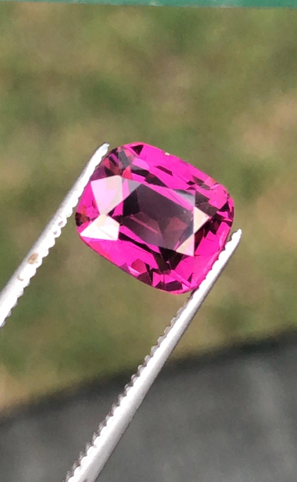 2.570 Carat Purplish Pink Garnet Gemstone From Kala Lani Tanga Mine Tanzania - 11