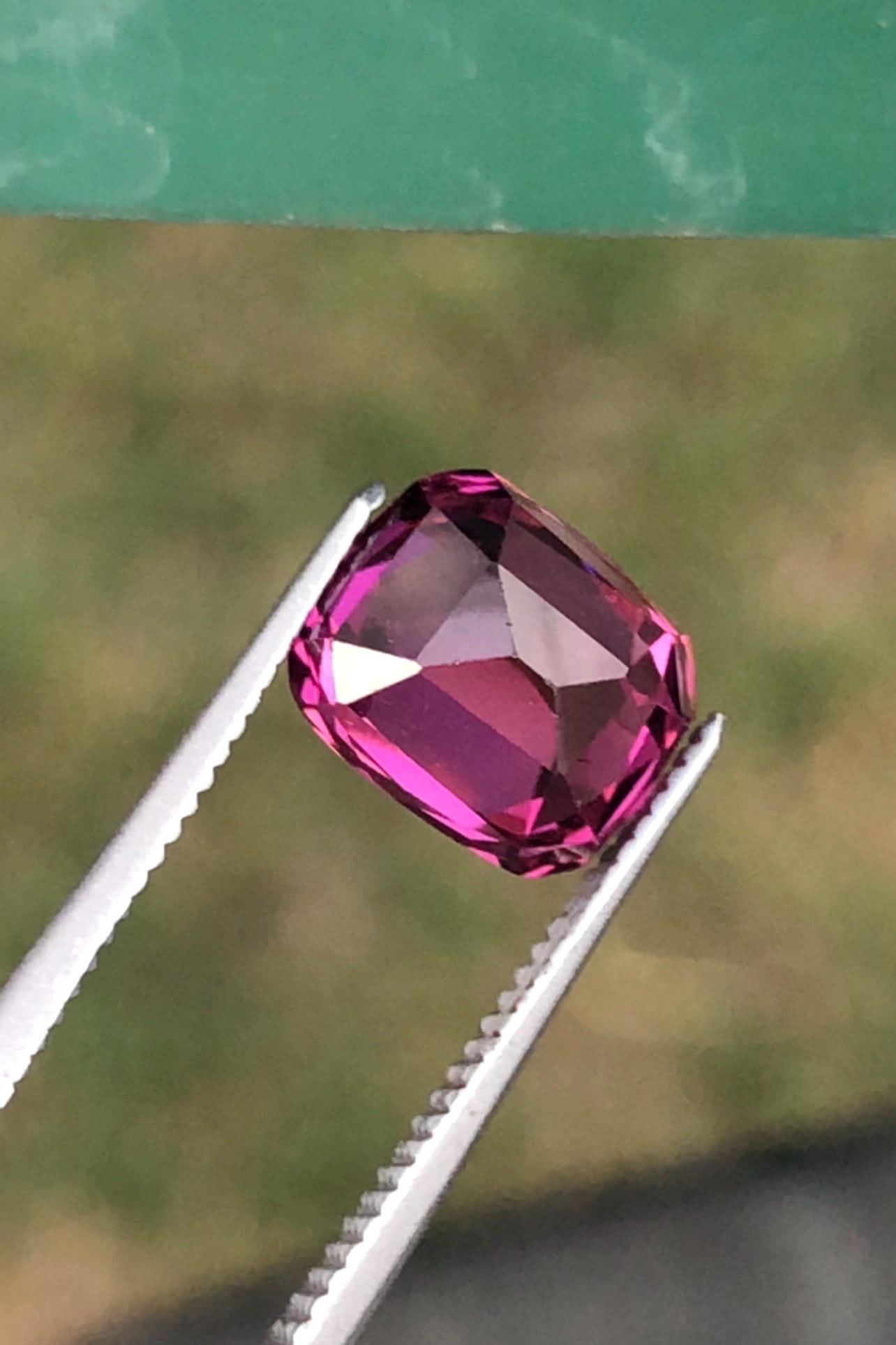2.570 Carat Purplish Pink Garnet Gemstone From Kala Lani Tanga Mine Tanzania - 13