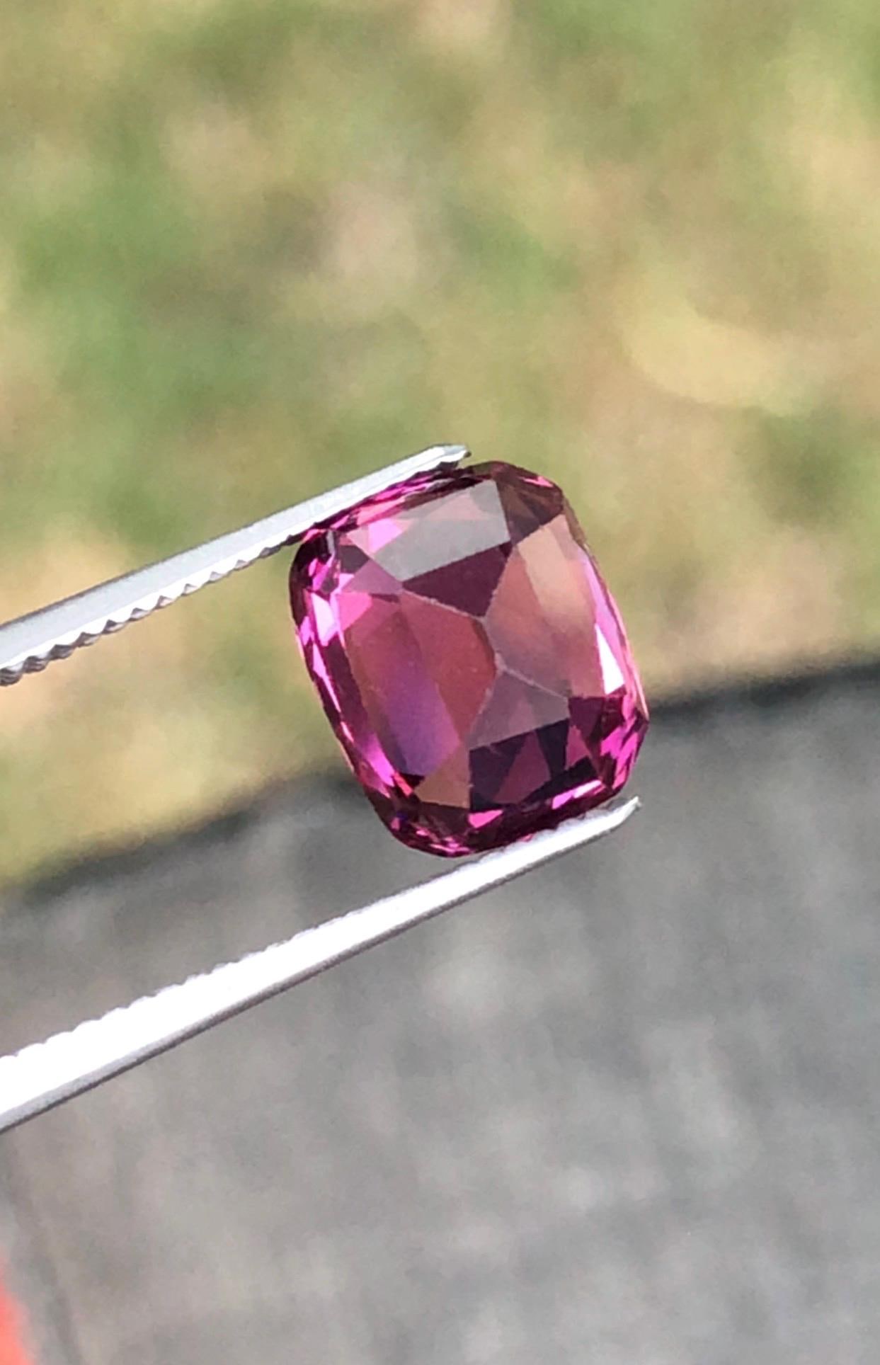 2.570 Carat Purplish Pink Garnet Gemstone From Kala Lani Tanga Mine Tanzania - 14
