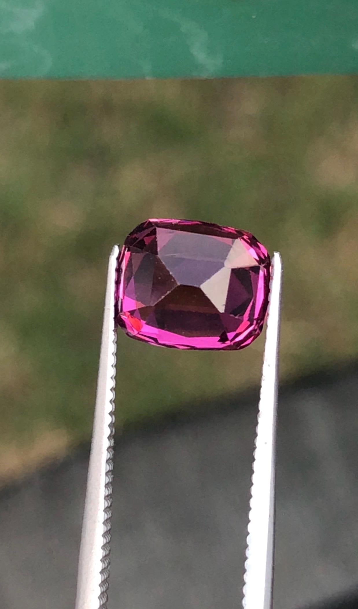 2.570 Carat Purplish Pink Garnet Gemstone From Kala Lani Tanga Mine Tanzania - 15